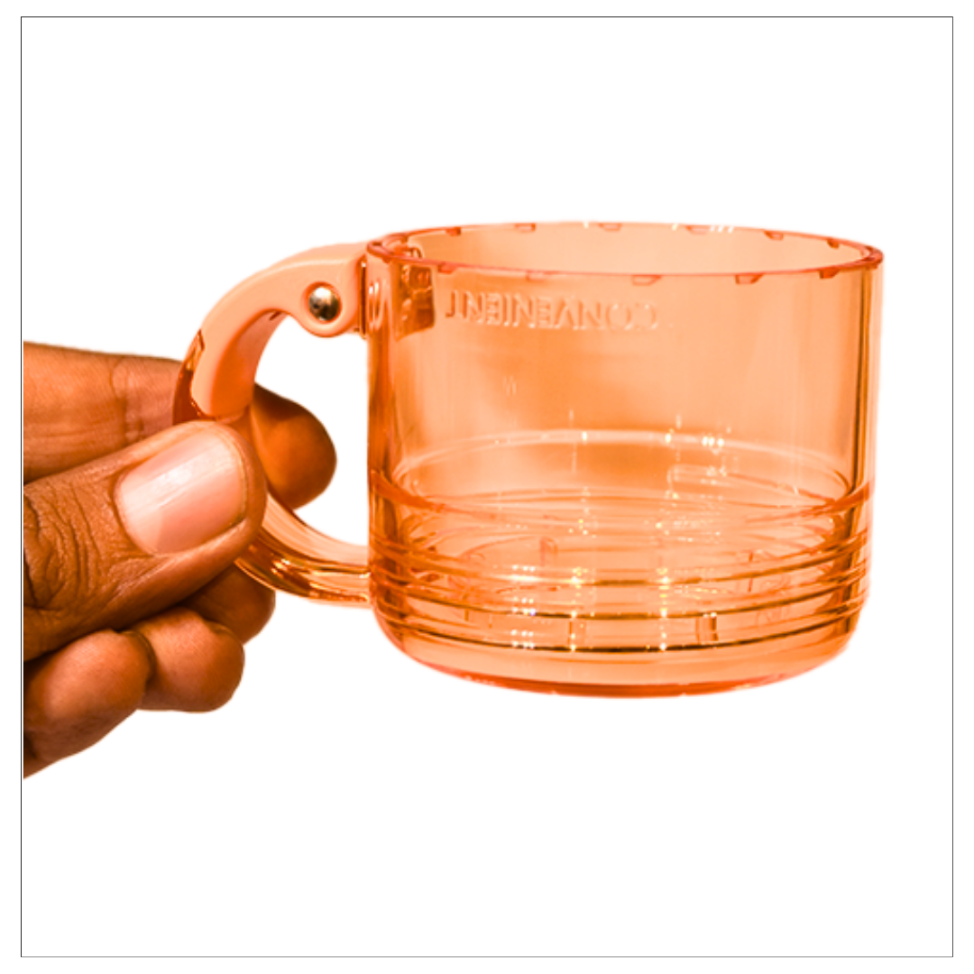 Orange Transparent Cup Style Cap Water Bottle