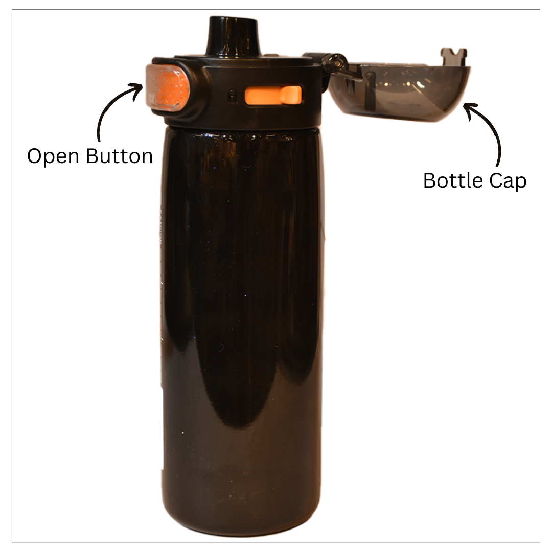 Black Stainless Steel Water Bottle | School Bag Stuff