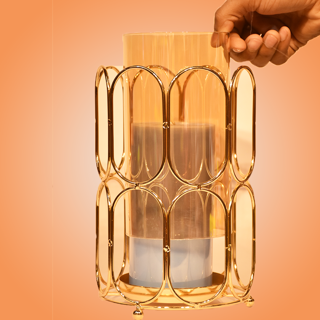 Round Cage Candle Lamp